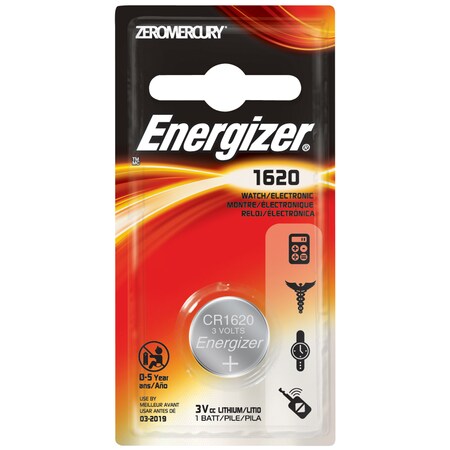 Energizer CR1620 3V LITHIUM WATCH BATTERY ECR-1620BP